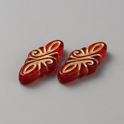 Plating Transparent Acrylic Beads LS-OACR-WH0042-03B-1