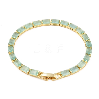 Rack Plating Brass Rectangle Link Chain Bracelet BJEW-Q771-05G-1