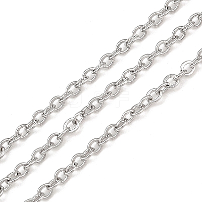 Non-Tarnish 3.28 Feet 304 Stainless Steel Cable Chains X-CHS-R008-10-1