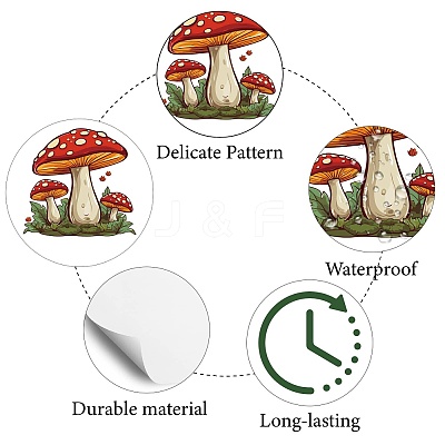 8Pcs Plastic Waterproof Self-Adhesive Picture Stickers DIY-WH0428-125-1