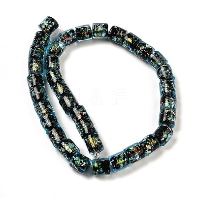 Handmade Dichroic Foil Glass Beads Strands DICH-U001-09E-1