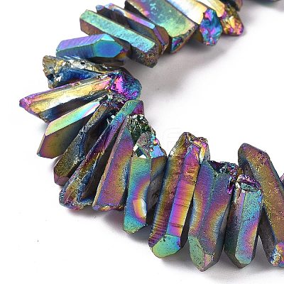 Natural Quartz Crystal Points Beads Strands G-K181-B19-1