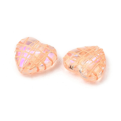 Transparent Glass Enamel Beads GLAA-S388-01F-1