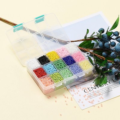 375G 15 Colors Glass Seed Beads SEED-JP0004-02-3mm-1