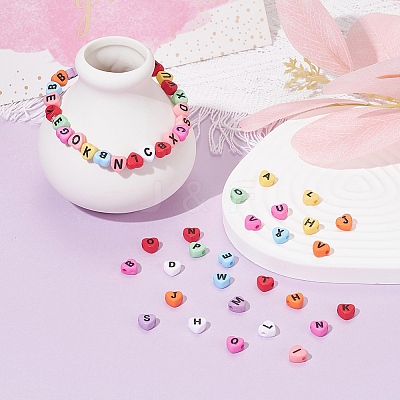 500Pcs 10 Colors Opaque Acrylic Enamel Beads MACR-YW0001-48-1