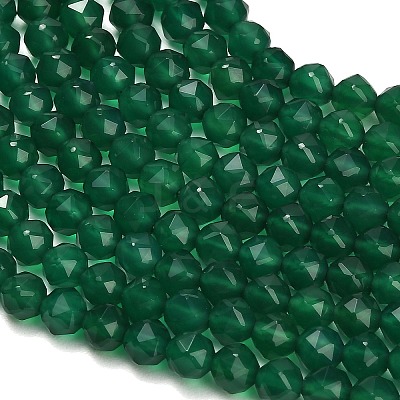 Natural Green Chalcedony Beads Strands GG-NH0004-D01-1