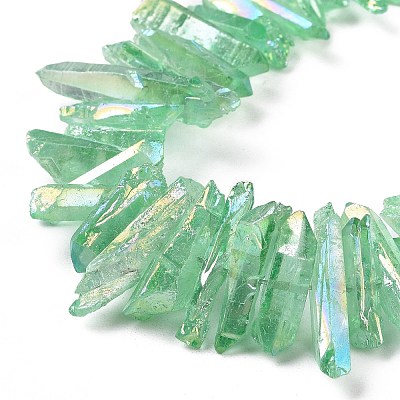 Natural Quartz Crystal Points Beads Strands G-K181-B32-1