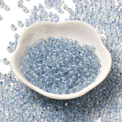 6/0 Transparent Inside Colours Glass Seed Beads SEED-P006-01A-13-1