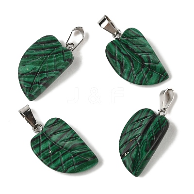 Synthetic Malachite Pendants G-B127-01P-05-1
