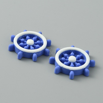 Navigation Theme Opaque Resin Cabochons RESI-WH0028-12E-1