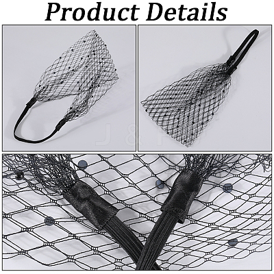 Polyester Mesh Veil Headband OHAR-WH0015-29A-1