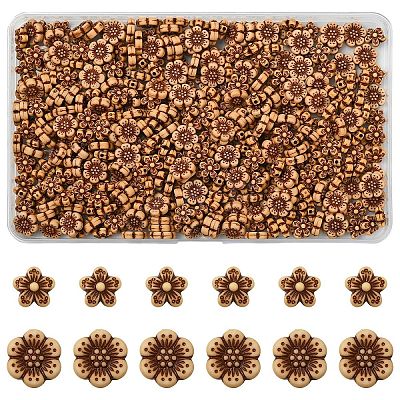 400Pcs 2 Styles Opaque Acrylic Beads SACR-YW0002-15-1