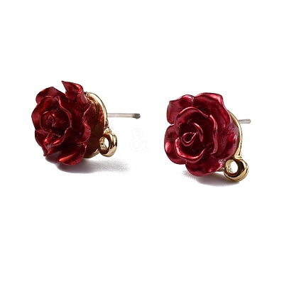 Resin Stud Earring Findings ZIRC-TAC0002-025-1
