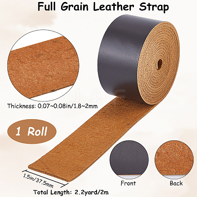 2M Flat AB Grade Cowhide Leather Cord AJEW-WH0479-73B-03-1