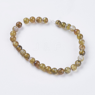Natural Dragon Veins Agate Beads Strands G-G515-6mm-02B-1