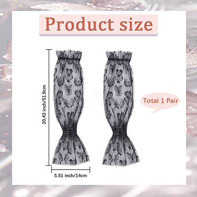 Outdoor Cycling Polyester Lace Sleeves AJEW-WH20067-033A-1
