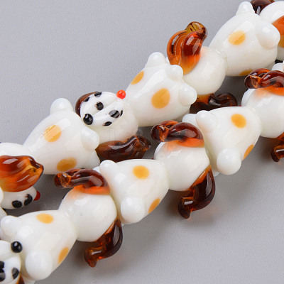 Handmade Bumpy Lampwork Beads Strands LAMP-S194-010-1