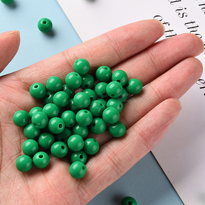 Opaque Acrylic Beads X-MACR-S370-C8mm-24-1