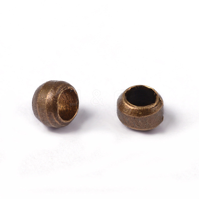 Brass Crimp End Beads X-E002-NFAB-1