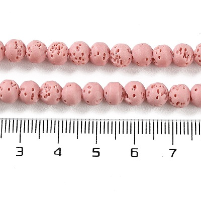 Synthetic Lava Rock Dyed Beads Strands G-H311-08A-08-1