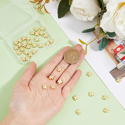 40Pcs Brass Beads KK-DC0003-79-1