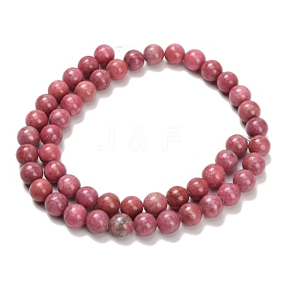 Natural Rhodonite Beads Strands G-F820-K06-8mm-1