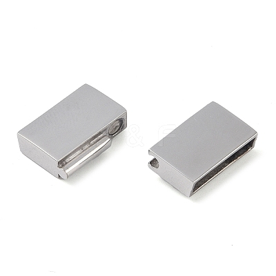 Tarnish Resistant 304 Stainless Steel Magnetic Clasps with Glue-in Ends STAS-G163-60P-01-1