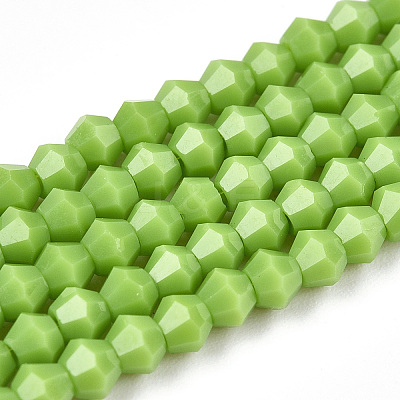 Opaque Solid Color Imitation Jade Glass Beads Strands EGLA-A039-P2mm-D21-1