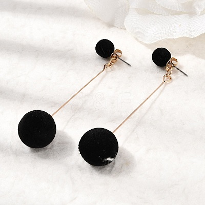 Iron Dangle Stud Earrings EJEW-D355-03G-01-1