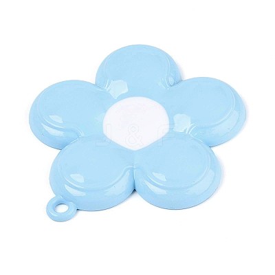 Spray Painted Alloy and Enamel Big Pendants PALLOY-T092-80C-1