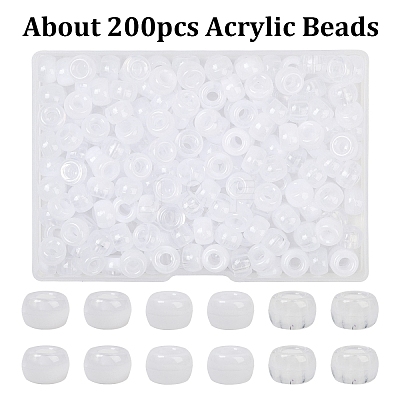 200Pcs Acrylic Beads KY-YW0002-06B-1
