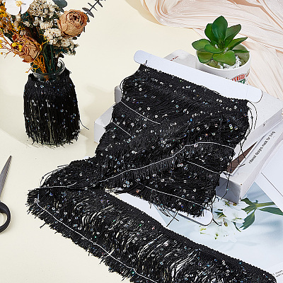 5M Polyester Tassel Lace Ribbon OCOR-GF0006-48A-1