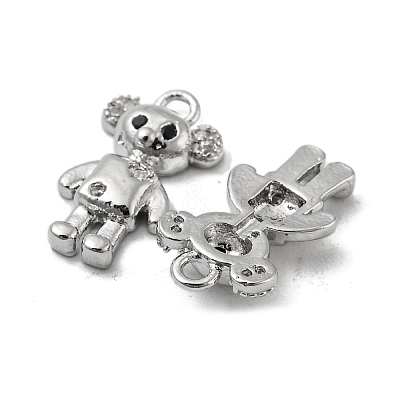 Brass Micro Pave Cubic Zirconia Pendants KK-H460-02P-1