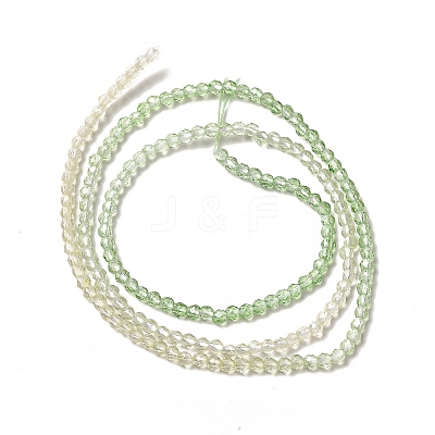 Transparent Gradient Color Glass Beads Strands GLAA-H021-01A-13-1