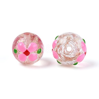 Luminous Handmade Gold Sand Lampwork Beads LAMP-N035-04E-1