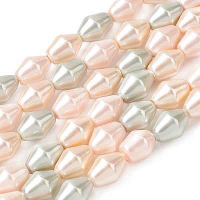 Electroplate Opaque Glass Imitation Pearl Bead Strands EGLA-H113-05D-1