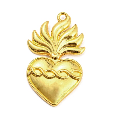 Alloy Rhinestone Settings Pendant PALLOY-H132-02G-06-1