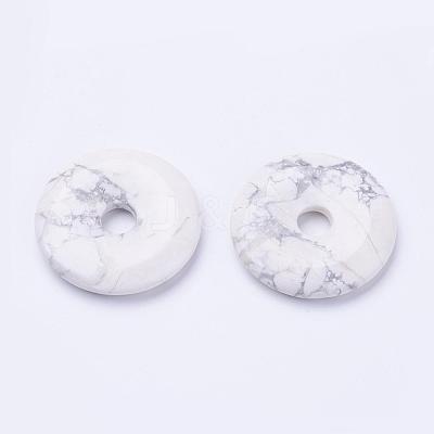 Natural Howlite Pendants G-F524-H03-1