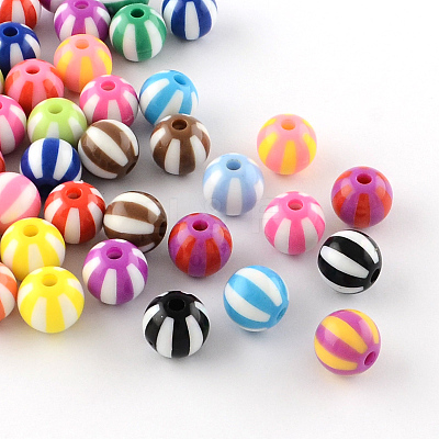 Strip Opaque Acrylic Beads SACR-R885-12mm-M-1