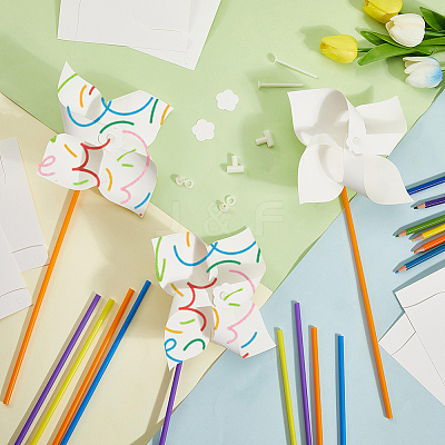 Paper & PVC Blank DIY Pinwheels Craft for Kids Art and Craft FIND-CP0003-26B-1