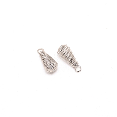 Spiral Bead Cage PALLOY-WH0092-62-1