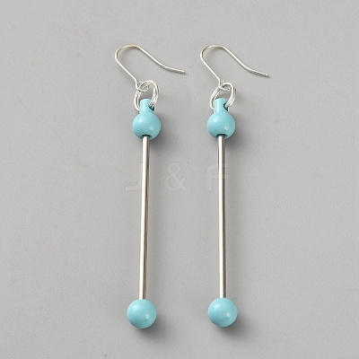 Iron & 201 Stainless Steel Dangle Earring Findings EJEW-WH20006-12A-1