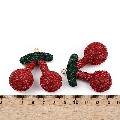 Alloy Clay Rhinestone Pendants LS-RB-P038-05B-G-1