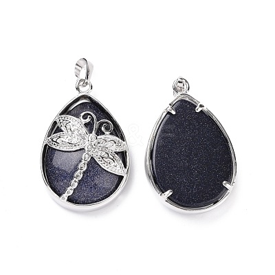 Synthetic Blue Goldstone Pendants G-G900-01P-11-1