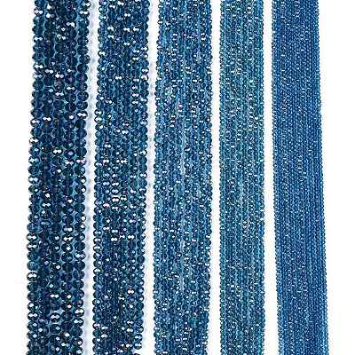 Electroplate Glass Beads Strands EGLA-A044-T2mm-B27-1