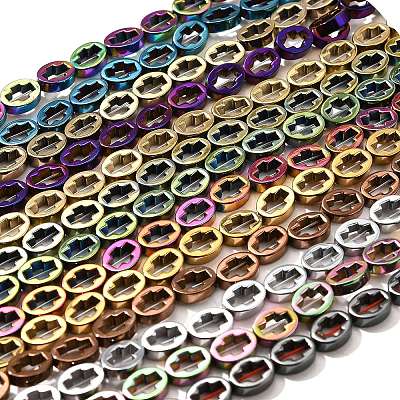 Electroplated Synthetic Non-magnetic Hematite Beads Strands G-L613-Z01-01-1