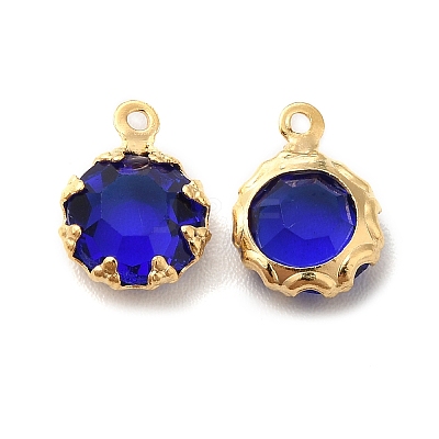 Eco-Friendly Glass Charms KK-H442-63G-1