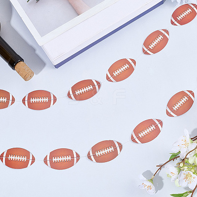 Rugby Decoration Paper Hanging Banners AJEW-SP0004-84-1
