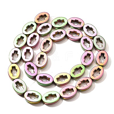 Electroplated Synthetic Non-magnetic Hematite Beads Strands G-L613-Z01-03J-1