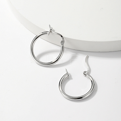 Vintage S925 Sterling Silver Hoop Earrings NK6073-1